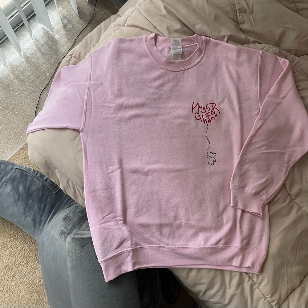 pink ghana bear crewneck !!
